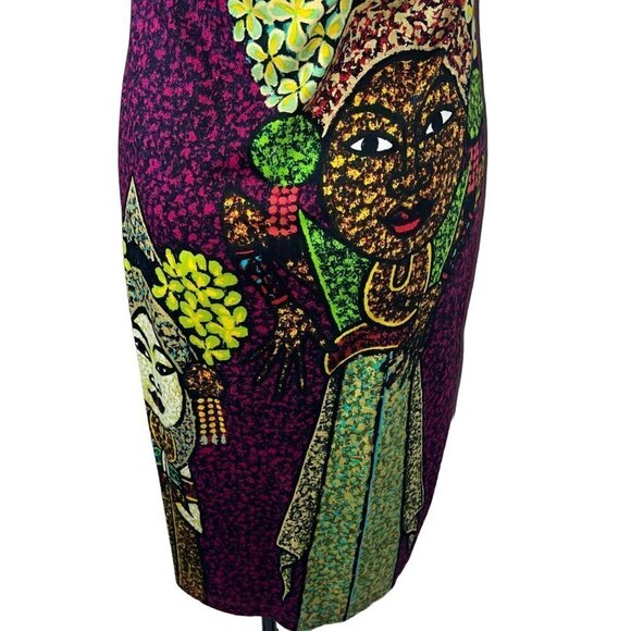 Custo Barcelona Vintage Y2K Slip Dress Size Large Mesh Overlay Magenta Purple - Picture 5 of 13